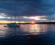 Sunset Image of Sailboat